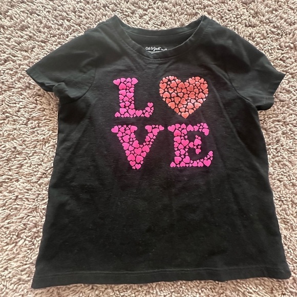 Cat & Jack Other - Preloved Cat & Jack Black and Pink Kids Love T-Shirt